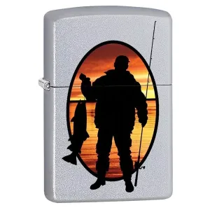 Zapalniczka benzynowa Zippo Wędkarz Satin Chrome